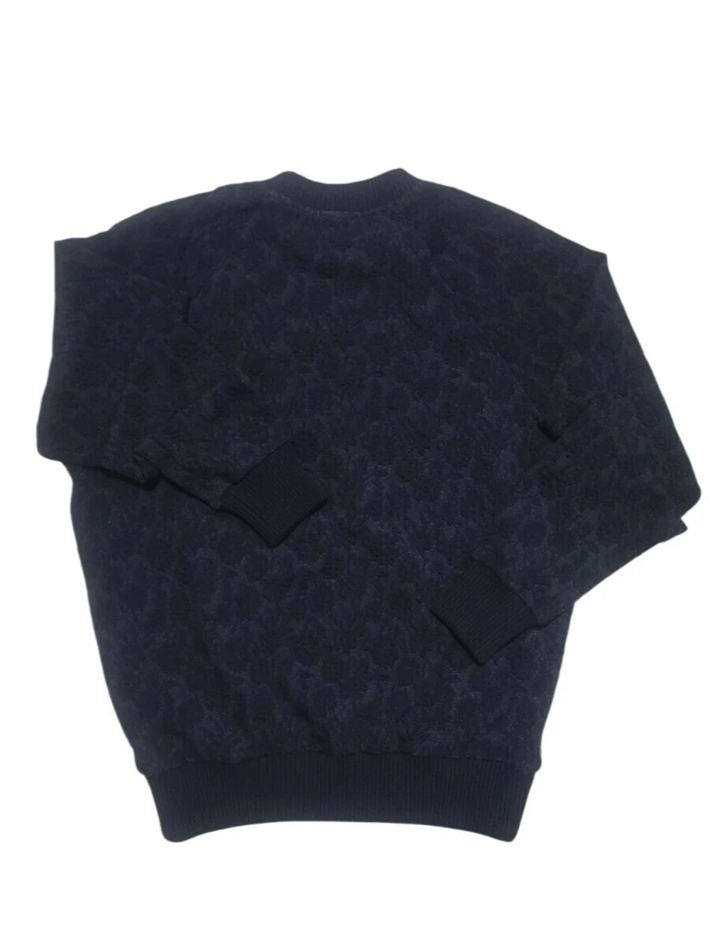 Twenty Montreal 3D Textured Floral Knit Pullover Sweater Blue S Small